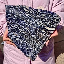 2.86LB  Beautiful Zebra Rock - Unique Purple and White Striped Gemstone