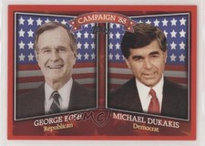 2008 Topps Historical Campaign Match-Ups George HW Bush Michael Dukakis n1u