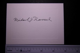 Vietnam Medal of Honor MICHAEL NOVOSEL (1922 2006) AUTOGRAPH STOCK CARD