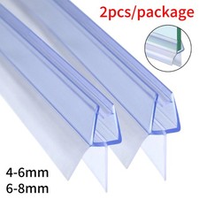 Shower Screen Seal Strip For Glass Bath Door Floor 60-100cm Straight 4-6mm 6-8mm