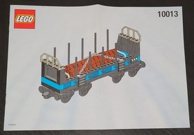 LEGO 10013 Trains My Own Train Open Freight Wagon COMPLETE w/ Instructions