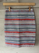 J. McLaughlin Cotton Blend Woven Pencil Skirt Size 2