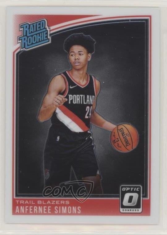 2018-19 Panini Donruss Optic Rated Rookie Anfernee Simons #186 Rookie RC 2h4