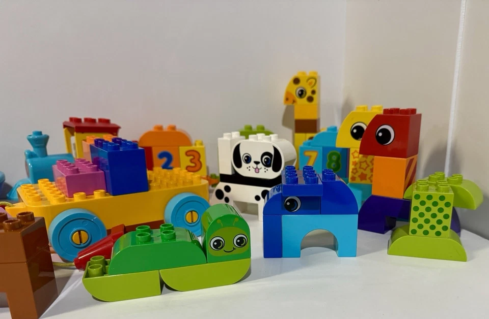 Enorme Lote Mixto Lego Duplo Número Tren Animales Creativos Niño Pequeño Construir Barco Diversión Foto 4 de 4