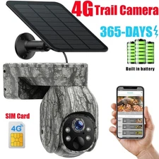Campark 2K 4G LTE Cellular Solar Powered 360° PTZ Trail Camera Security Cam