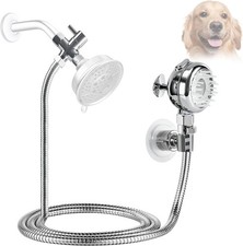 Sneatup Pet Shower Set with 8.2ft Hose & Flow Control Valve for Plated Chrome