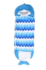Happy Nappers Blue Shark Medium Sleeping Bag Plush Pillow Kids 20” x 54”
