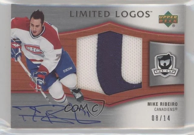 2005-06 Upper Deck The Cup Limited Logos Auto 8/14 Mike Ribeiro #LL-RI