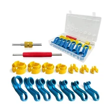 16PCS Car AC Fuel Line Disconnect Removal Tool Set with Storage Box, Valve Co...