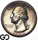1932-S Washington Quarter, Key Date First Year Issue, Beautiful Gem BU++