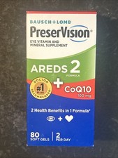 PreserVision AREDS 2  CoQ10 Eye Vitamin, 80 Ct. Mineral Supplement - 8/2026