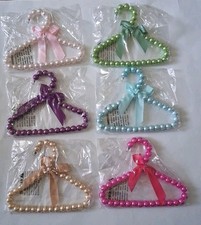 New Set Of 6 Doll Clothes Faux Pearl Hangers For 12 Or 18 In Doll Clothes