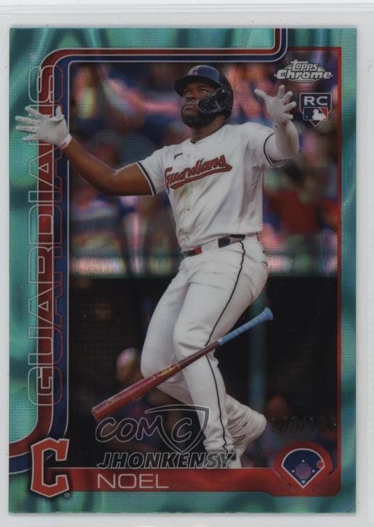 2025 Topps Chrome Aqua Lava Refractor /199 Jhonkensy Noel #291 Rookie RC 1pr2