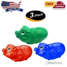 Salvadanaio Gigante in Plastica 14" Risparmio The Fun Way Tufo Pigs (Confezione da 3) - Nuovo