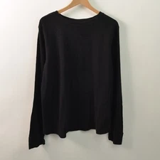 Arizona Jean Company Thermal T-Shirt Womens 2XL Black Cotton Long Sleeve