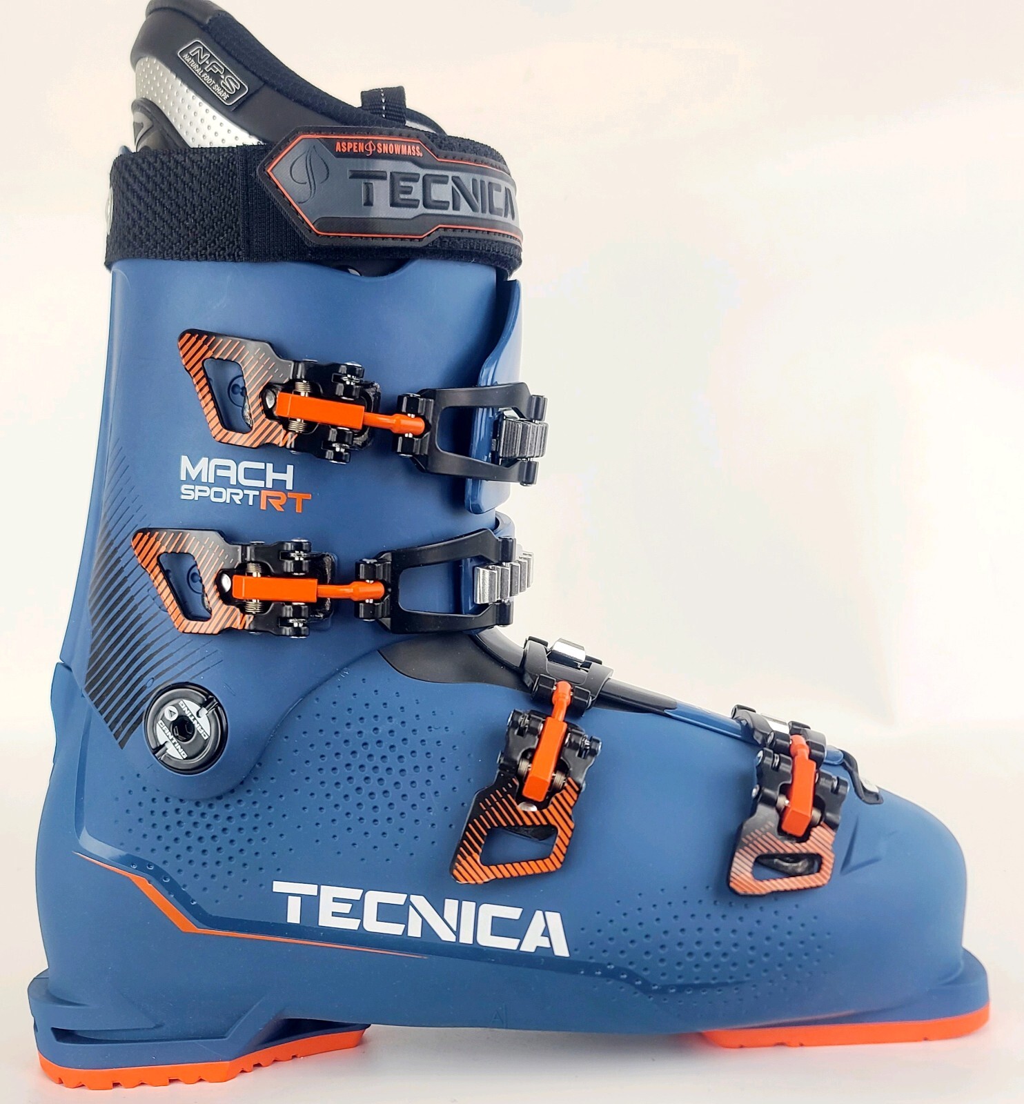 SALOMON Scarponi da sci uomo Tecnica Mach Sport RT 100 blu arancione nuovi $550 taglie 8 5 12.