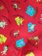 Pokemon Fabric by fat quarter , half yard , yard continuous piece pokemon