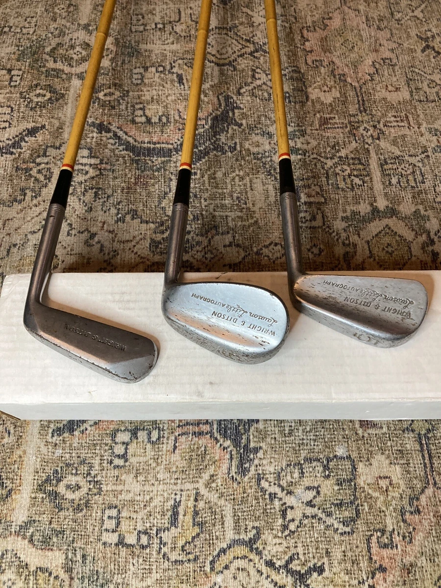 Putter Wright & Ditson St. Andrew's 35 Pouces, Manche En Caryer Et Grip Cuir Vintage - SUPERBE !