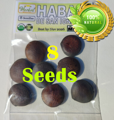 Haba o Semilla de San Ignacio 8 Habas Enteras Ignatius Bean !!!