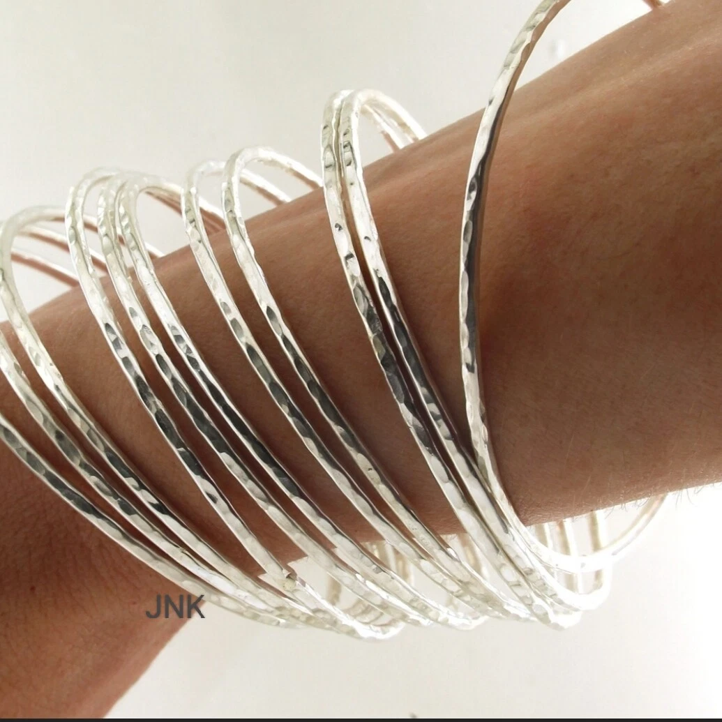 Silver bangles online deals