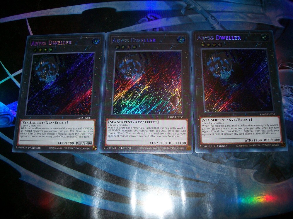 3x Abyss Dweller 1st Edition Secret Rare RA02-EN033 Yu-Gi-Oh!