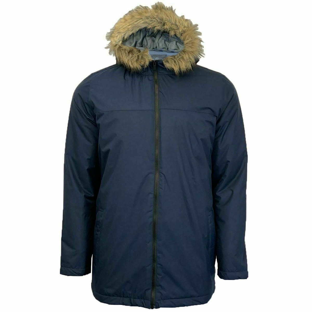 Men's Hooded Parka Padded Jacket Warm Winter Long Jackets Outwear Classic  Coat - Main Image
