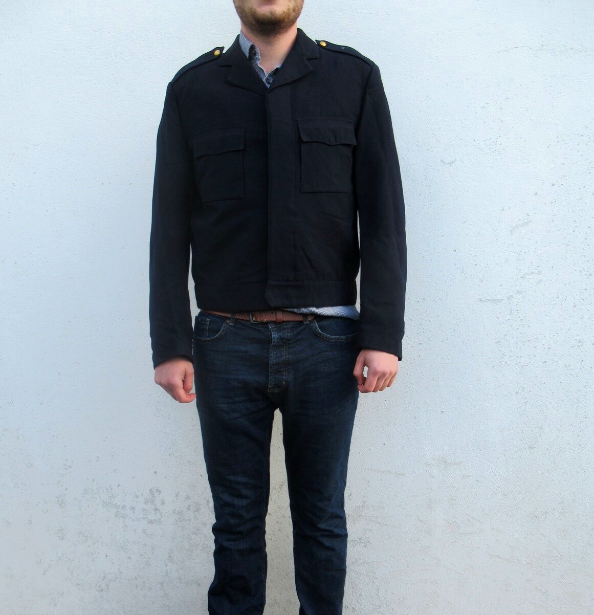 Vintage Swedish Army navy ike Jacket Military bomber … Gem