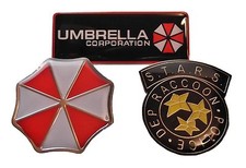 Resident Evil Set of 3 Umbrella, Raccoon,Logo PIN SET