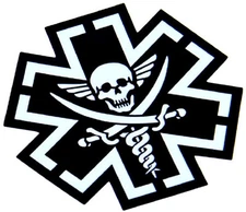 Quality Vinyl Sticker - Milspec Monkey- Decal - TACMED calico pirate  SWAT Black