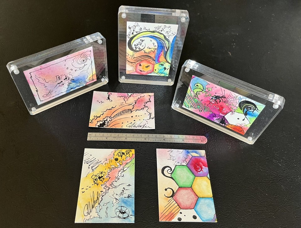 Ink & Watercolor ACEO, OOAK Artist Trading Card, The  If Life