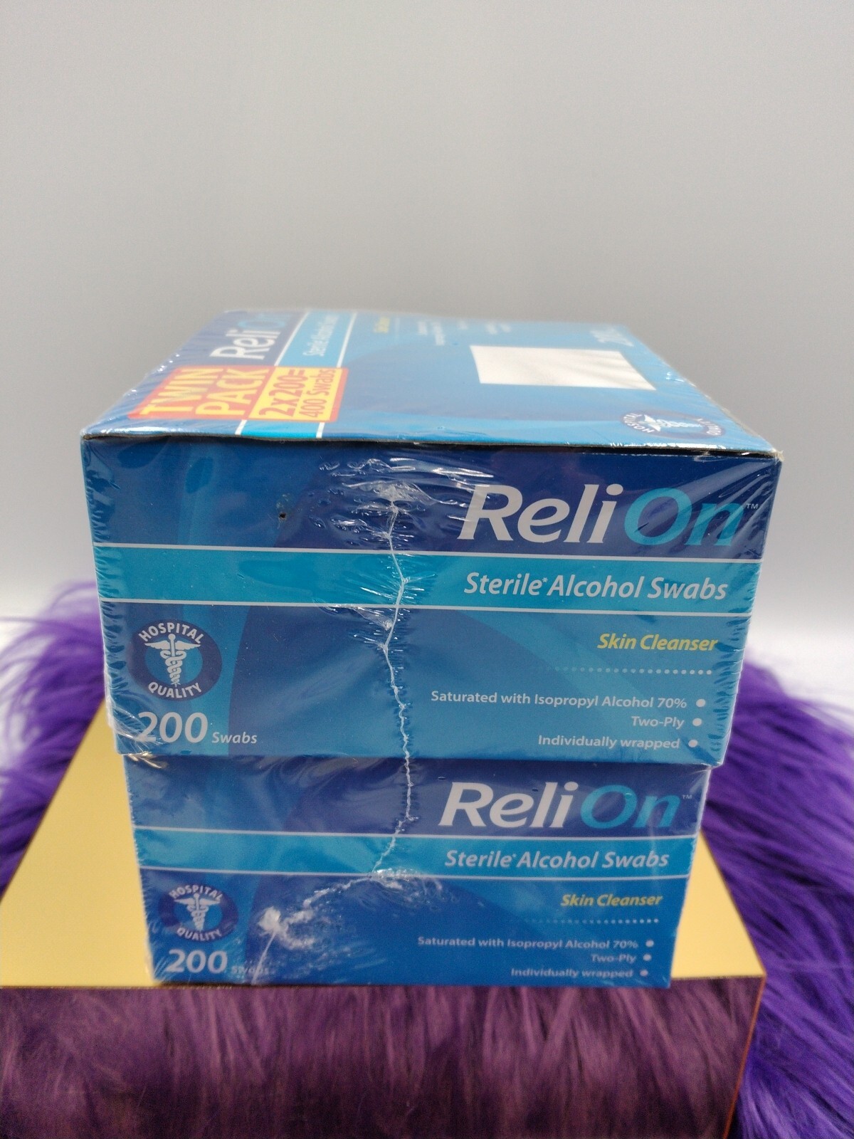 Relion Sterile Alcohol Swabs, Twin Pack, 400 Count SEALED PACK NEW