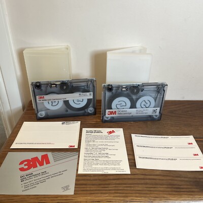 x2 3M DC 600A Data Cartridge Tape 60MB DC600A GEBRAUCHT -