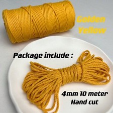 4MM Cotton Macrame Cord Twisted String Hand Rustic Craft Rope 26 Colours!