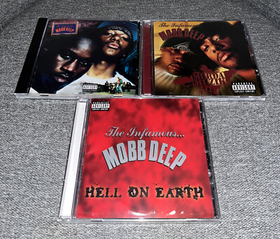 Mobb Deep 3 CD Lot Infamous, Murda Muzik, Hell On Earth