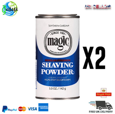 2 X Dark & Lovely Magic Normale Stärke Rasieren Pulver (142ml)