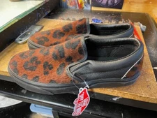 Vans Classic Slip On Calf Hair Dark Leopard Siz US 7 Men (8.5 Women) New Sneaker