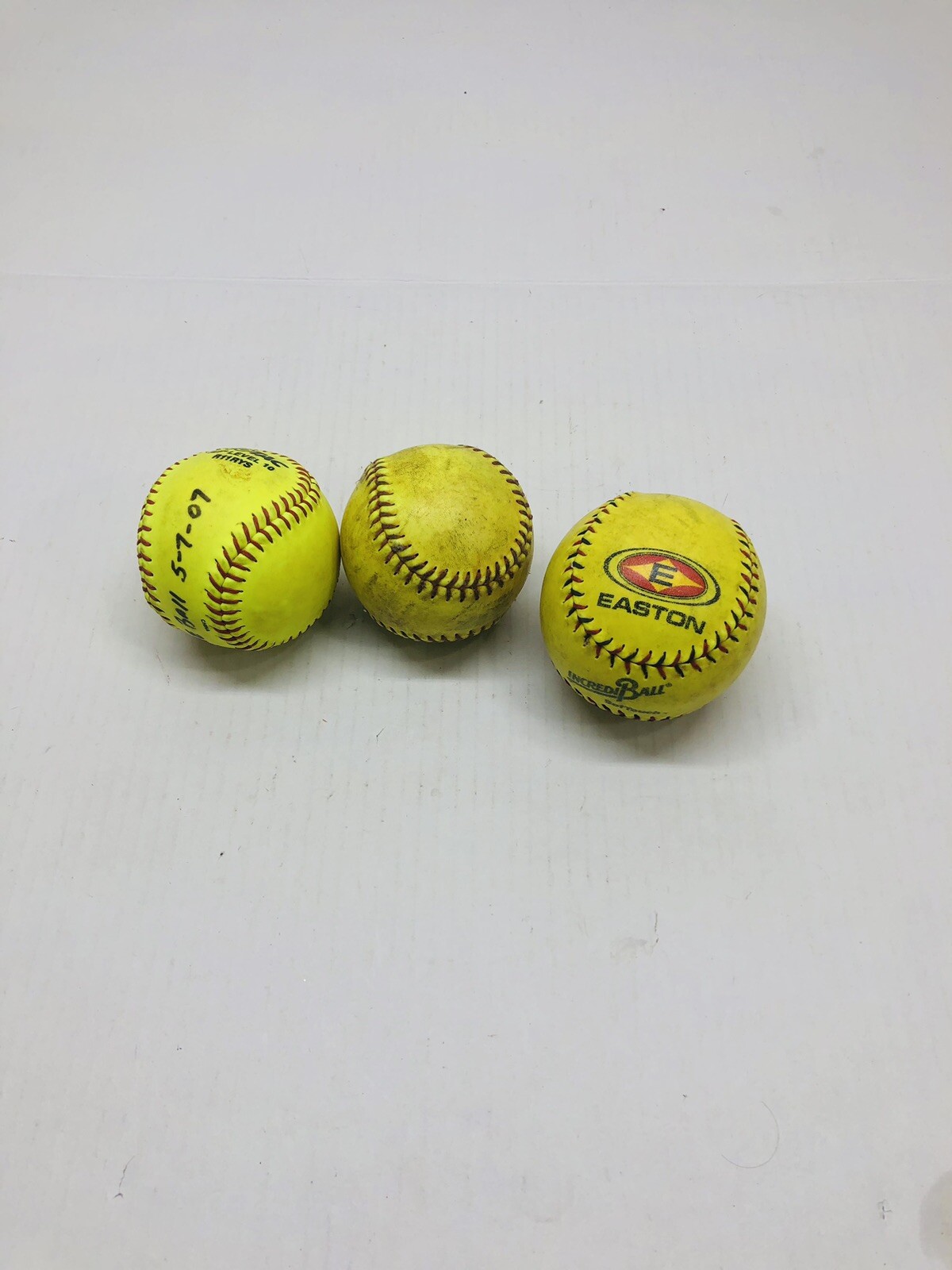 3 Softball Lot 1 Easton Incrediball 12” Synthetic Cover; 2 ProTac RIF