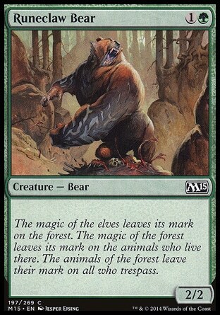 MTG Magic the Gathering Runeclaw Bear (197/298) Magic 2015 LP