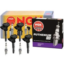 Ngk Cop Ignition Coil 4 Ruthenium Hx Spark Plugs Kit For Audi Volkswagen