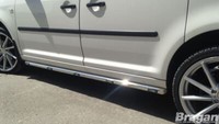 Bragan™ Seitenleisten Paar + Amber LED FüR LDV Maxus V80 SWB Van, Edelstahl