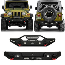 Vijay For 1997-2006 Jeep Wrangler Tj New Front Bumperrear Bumper Wwinch Plate
