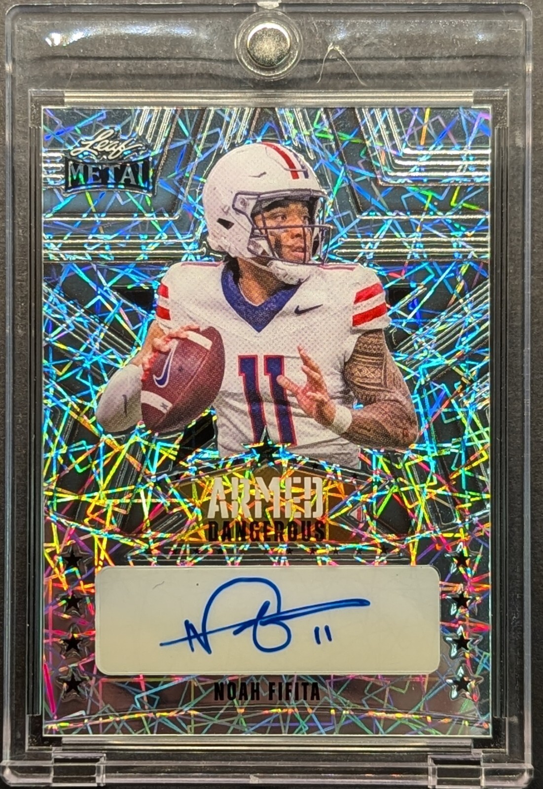 NOAH FIFITA Rookie Auto 2024 Leaf Metal Silver Velocity Prizm SSP /6 RC