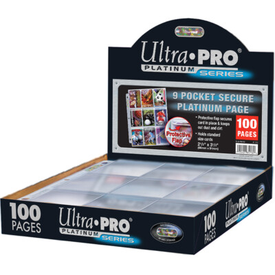 ULTRA PRO 9-POCKET TRADING CARD A4 SLEEVES SECURE PLATINUM PAGES 10 - 100 |  eBay UK