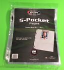 (20) 5-Pocket 3X5 Photo, Postcard Or Coupon Pages, Archival Safe-Crystal Clear