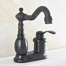 Black Oil Rubbed Brass Bathroom Vanity Sink 4" Centerset Lavatory Faucet ssf832