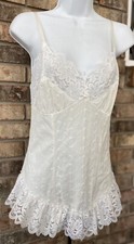 Vintage Blush Brand White Eyelet Lace Teddy Lingerie Medium