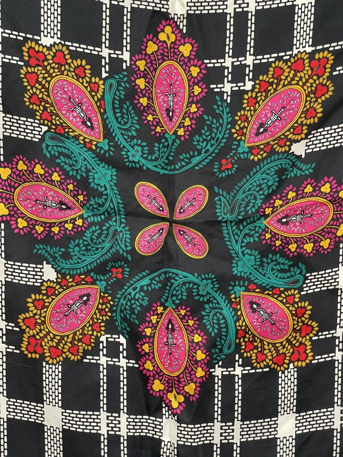 Diane Von Furstenberg Floral Silk Scarf Wrap 42x42 - image 4