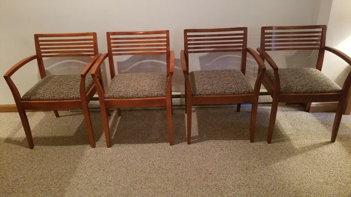Knoll Studio Joe Ricchio Cherry Beech Arm Chair Mid Century Modern
