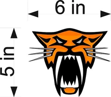 CAT HEAD ORANGE / ARCTIC CAT/ 6" Vinyl Vehicle Gear Graphic Decal Sticker