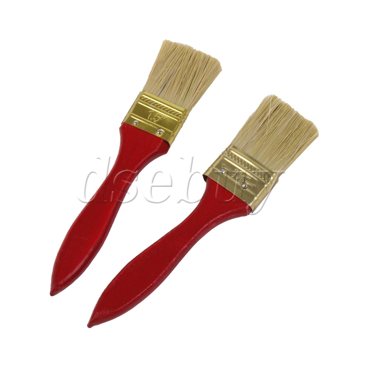 2 Pieces Chip Paint Brush Stains Brush for Painting w/ Red Handle 